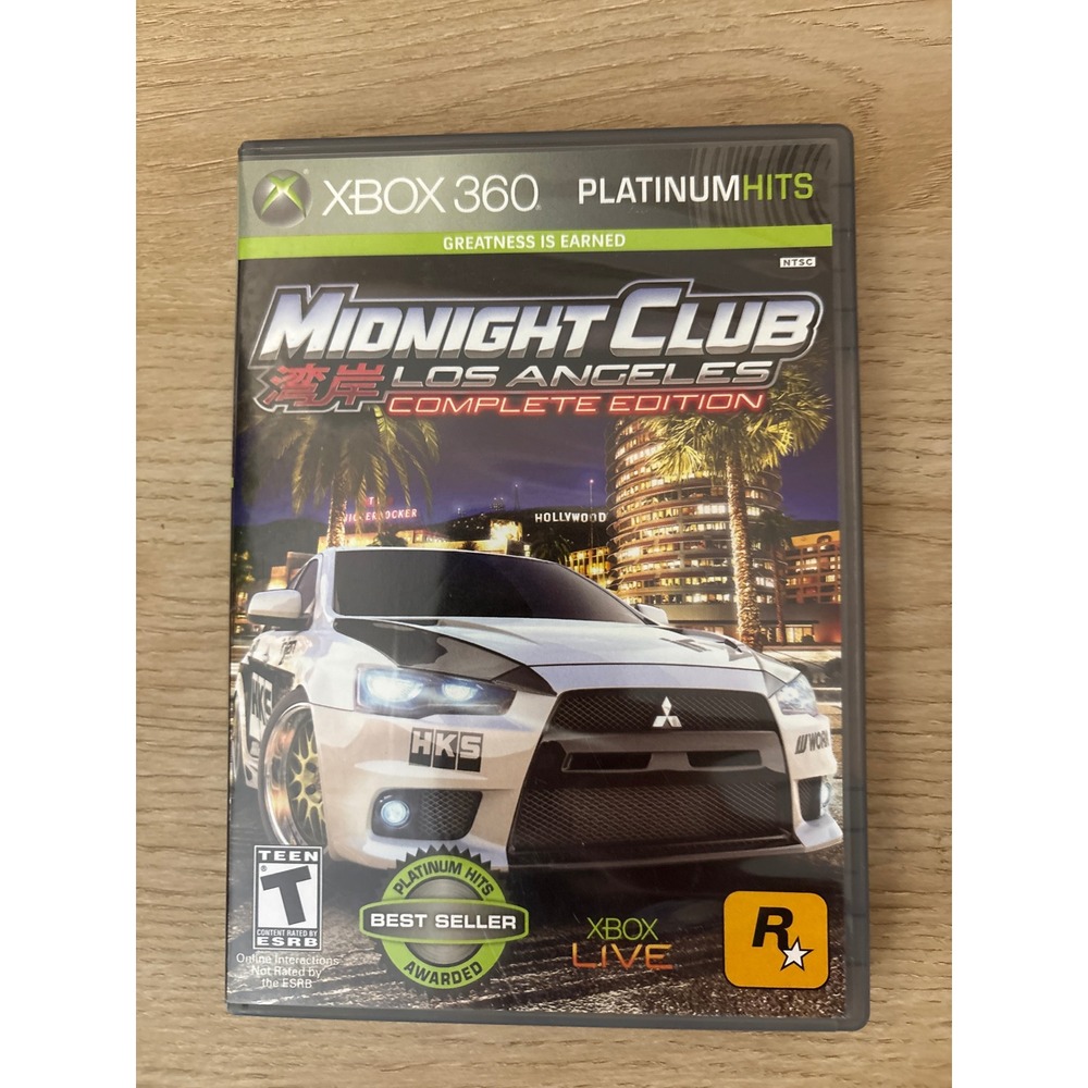 Midnight Club Los Angeles Complete Edition Xbox 360 Platinum Hits Rockstar Games